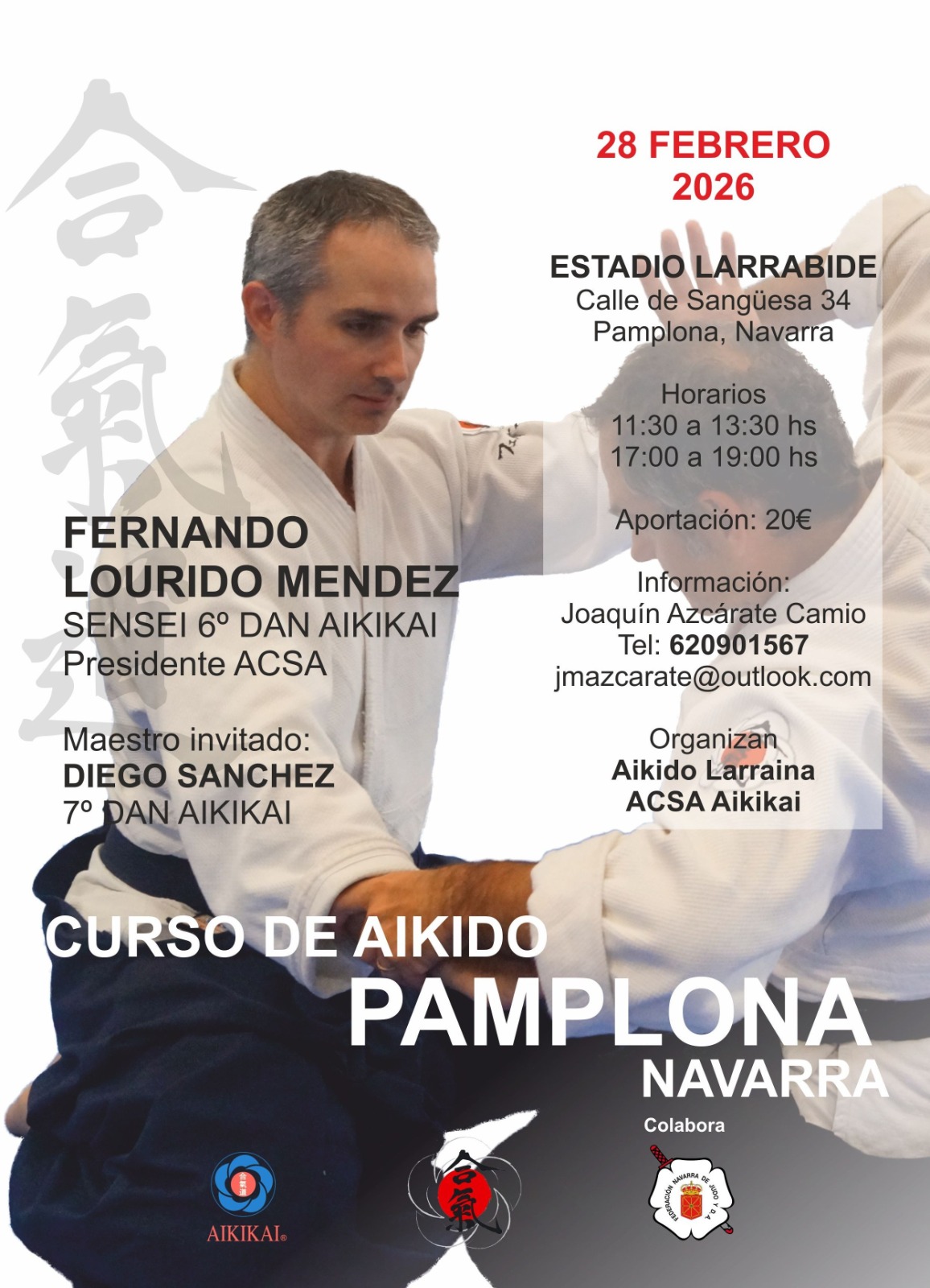 CURSO DE AIKIDO CON FERNANDO LOURIDO EN PAMPLONA. 28-02-26